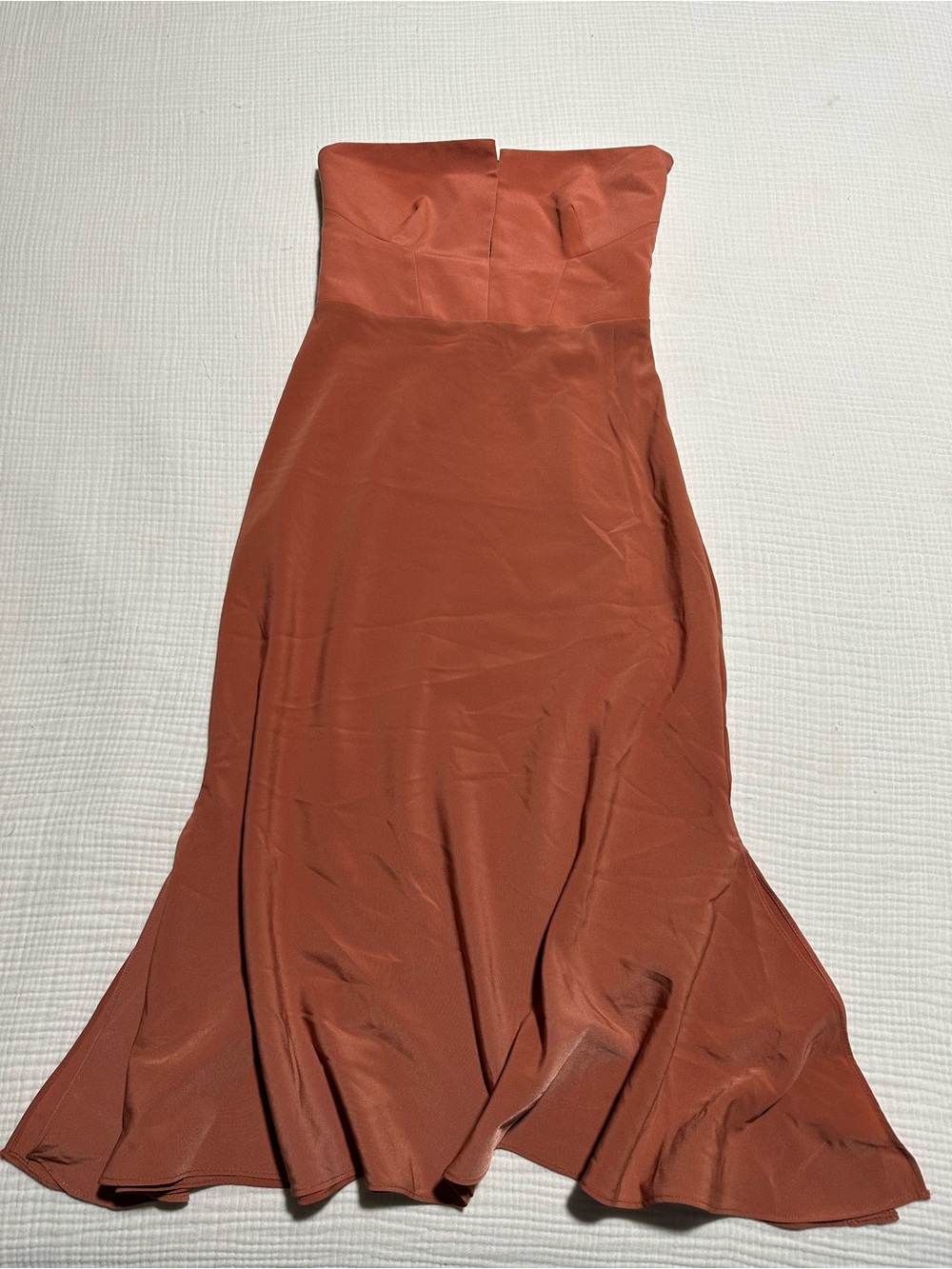 NWT Topshop Burnt Orange Tailored Structured Strapless Dress